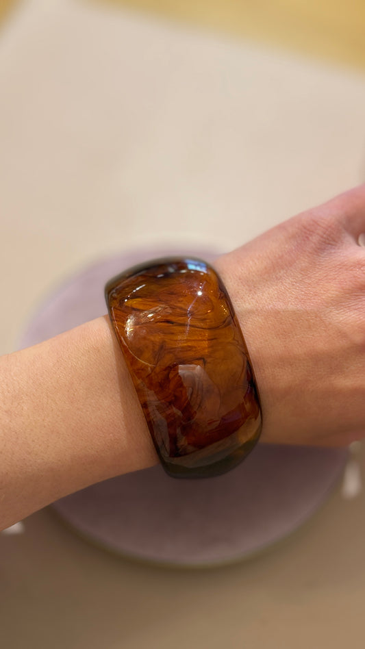 Bracciale in resina cioccolato