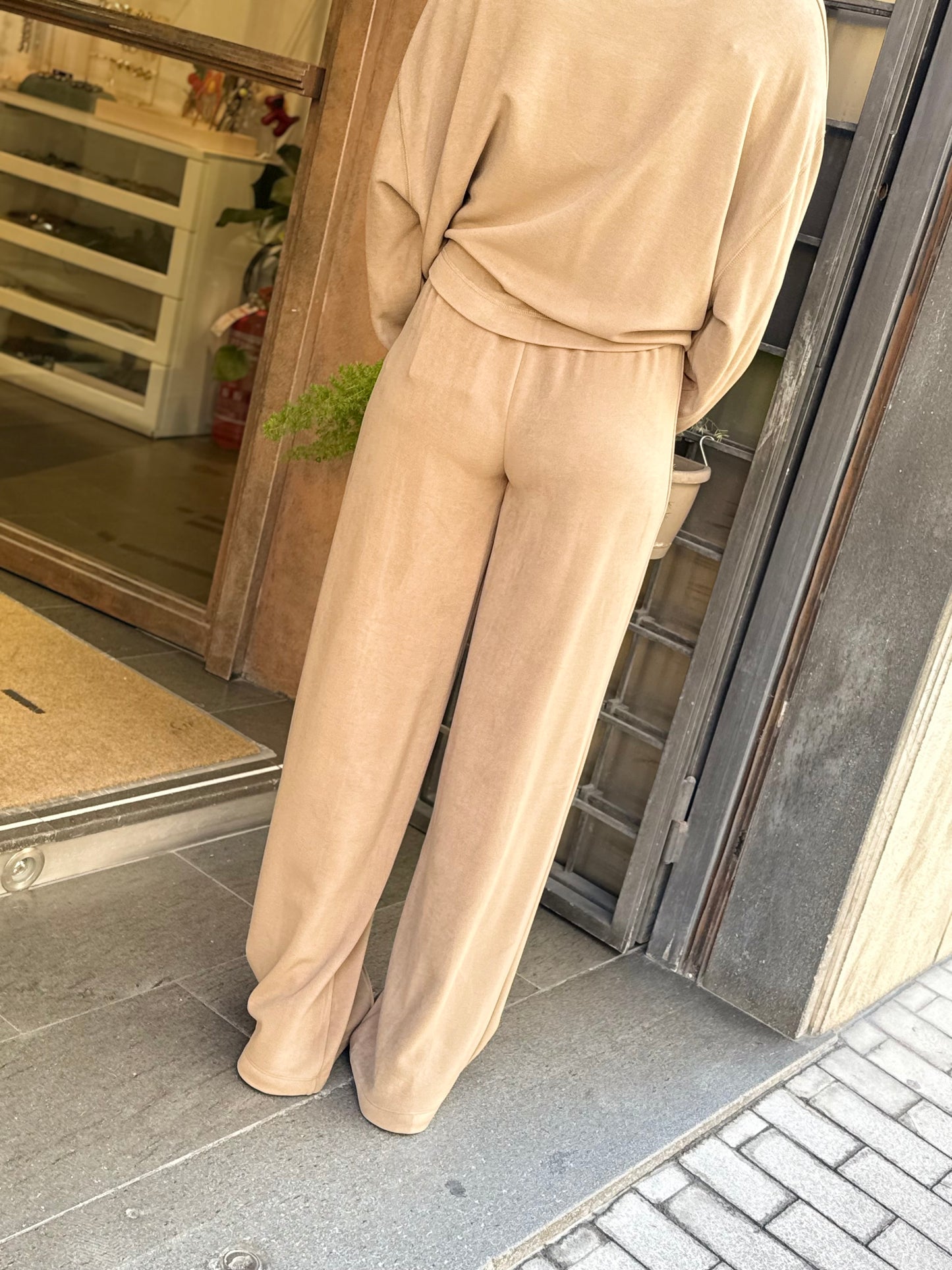 Eleh Pantalone Tuta GRIGIO/FANGO in lyocell