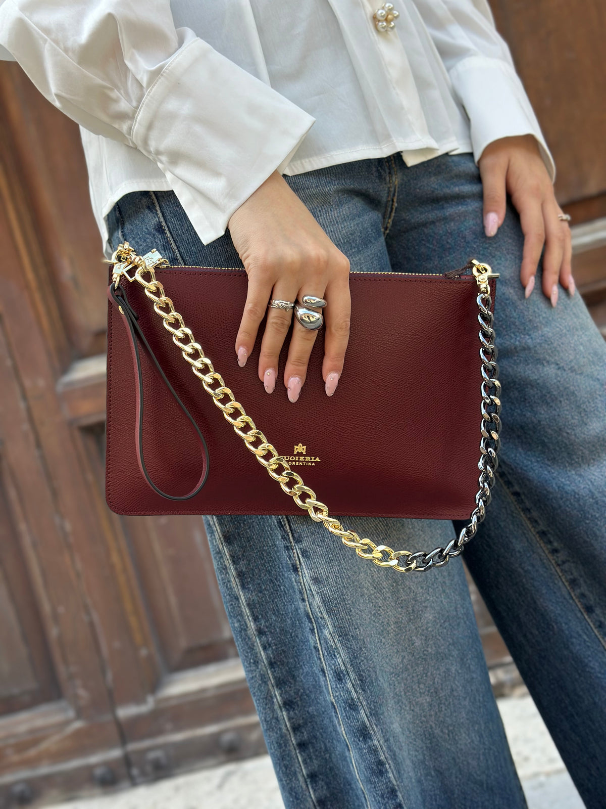 Cuoieria Fiorentina ALICE BELLA POCHETTE BORDEAUX