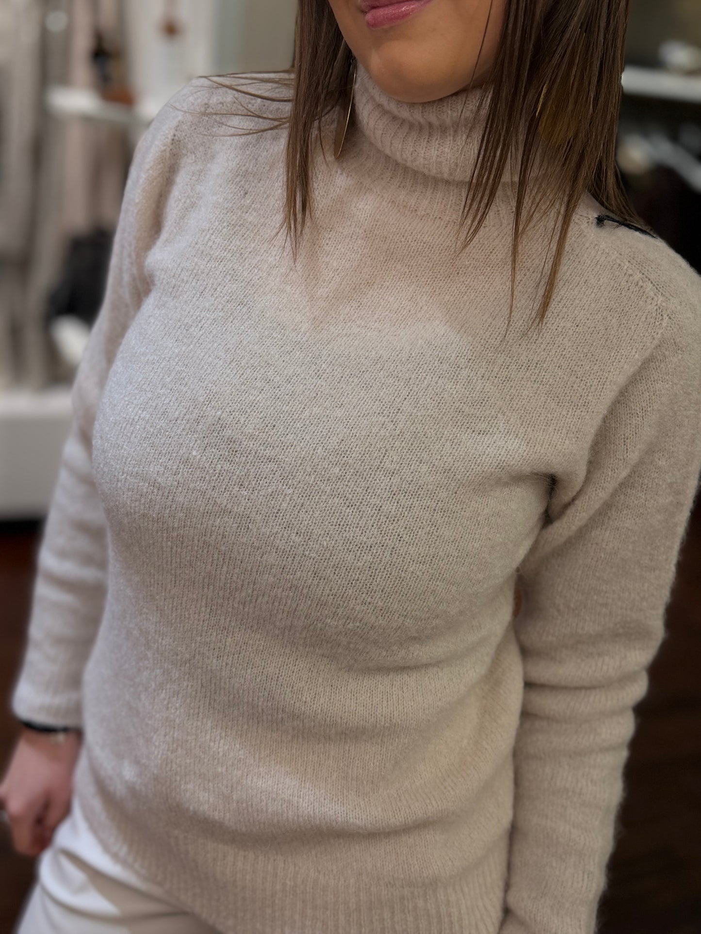 Tensione in Maglia collo alto in Mohair BURRO