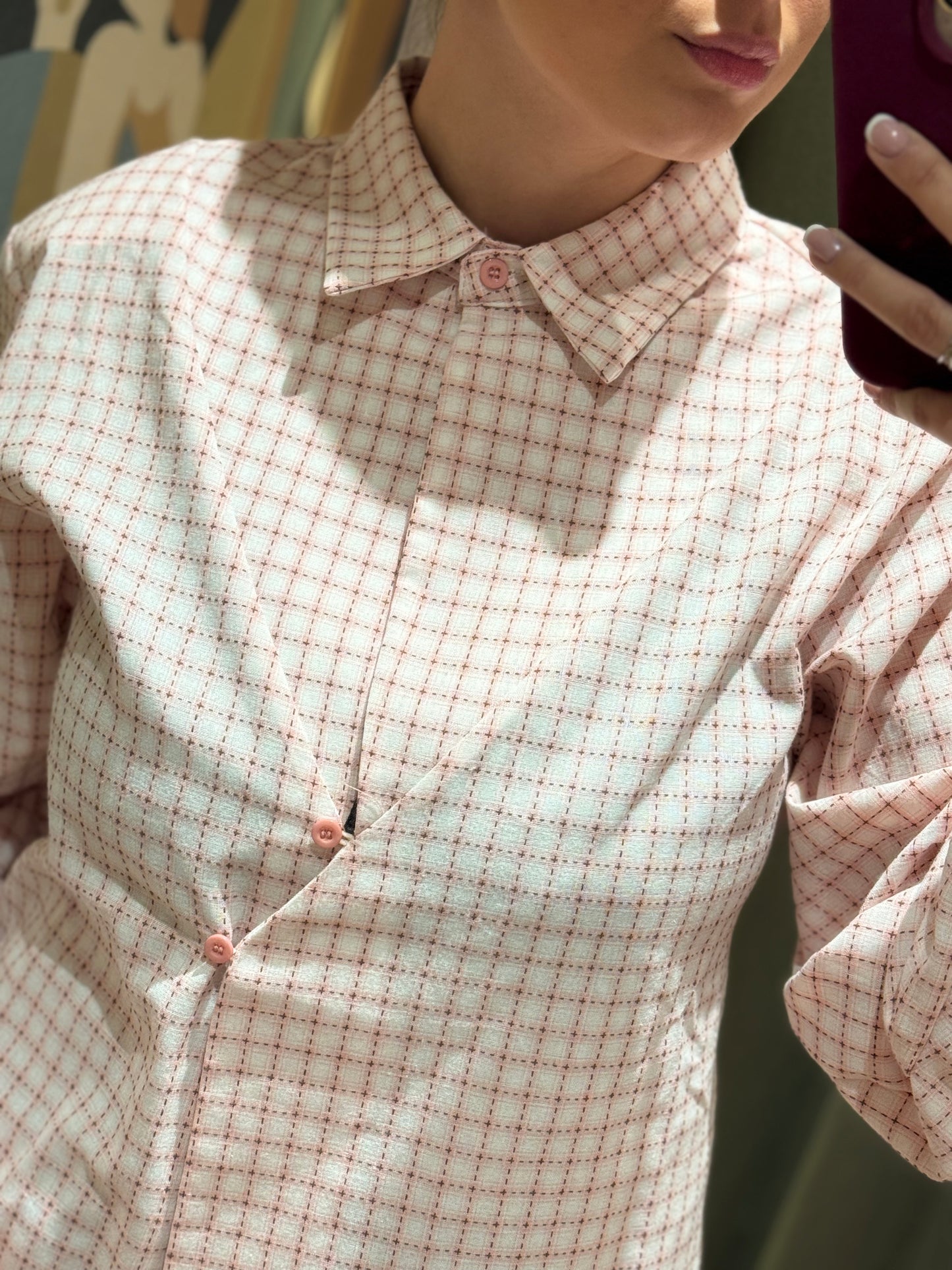 Camicia Check Rosa