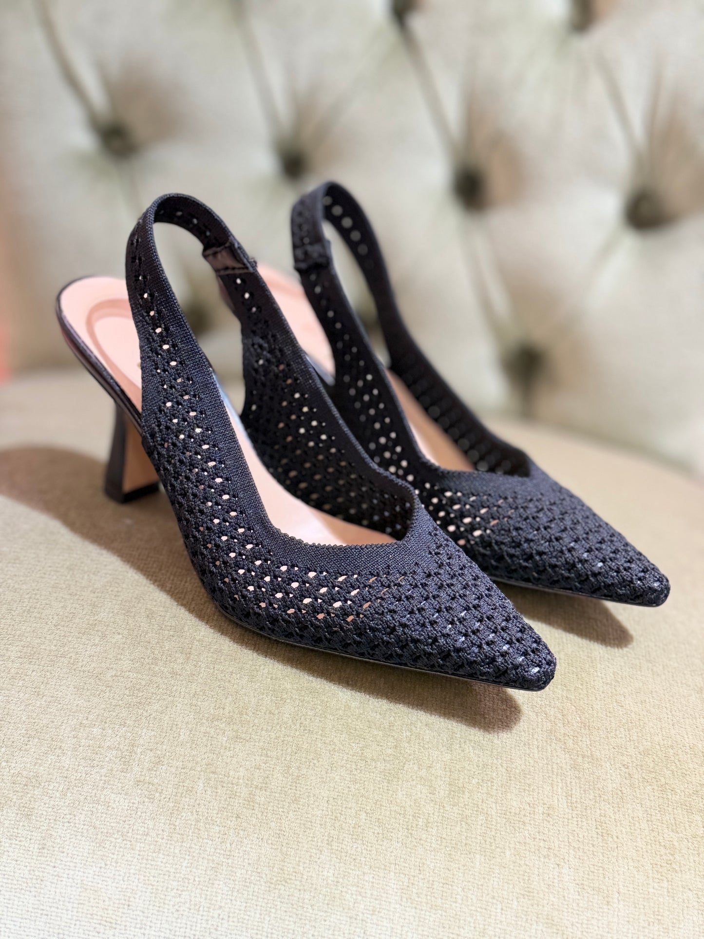 Ovyé Slingback in crochet NERA