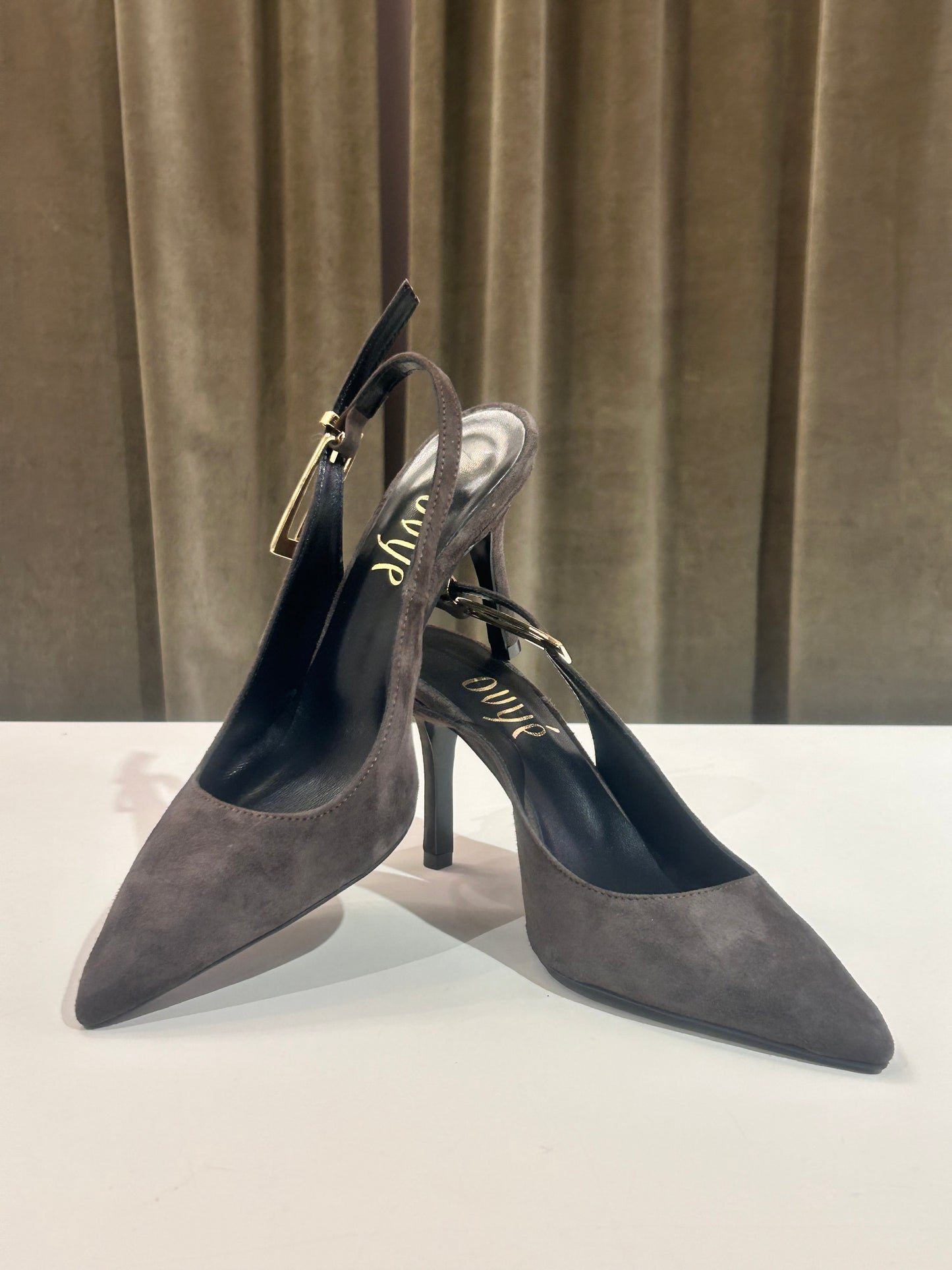 Ovyè Slingback scamosciata MORO