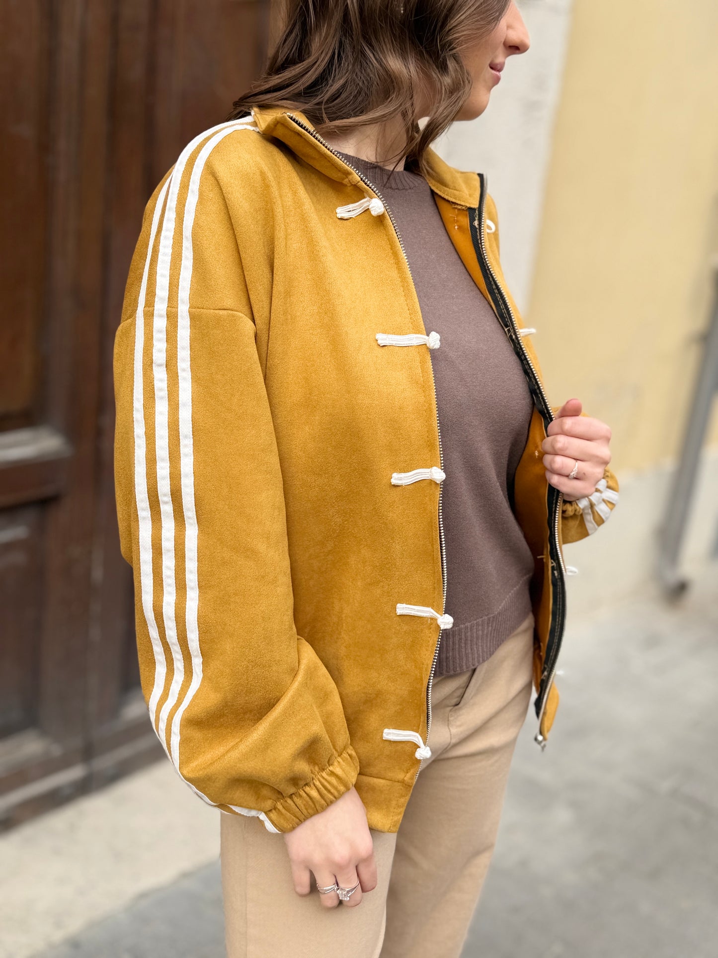 Felpa Sporty Chic Ocra