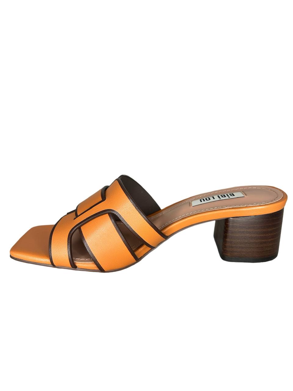 Bibi Lou Ciabatta con tacco kid leaher terracota