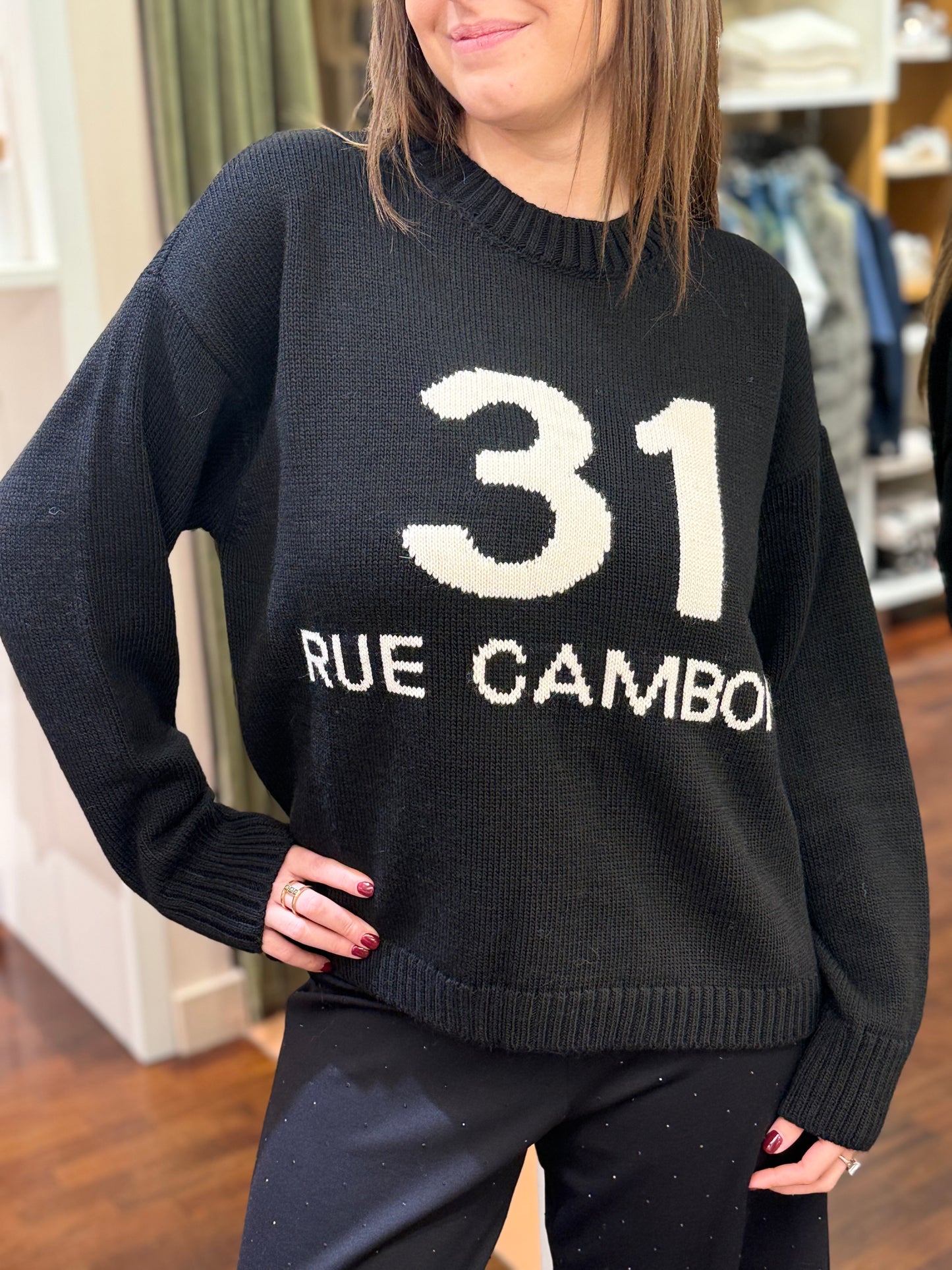 Tensione in Maglia "RUE CAMBON" NERA
