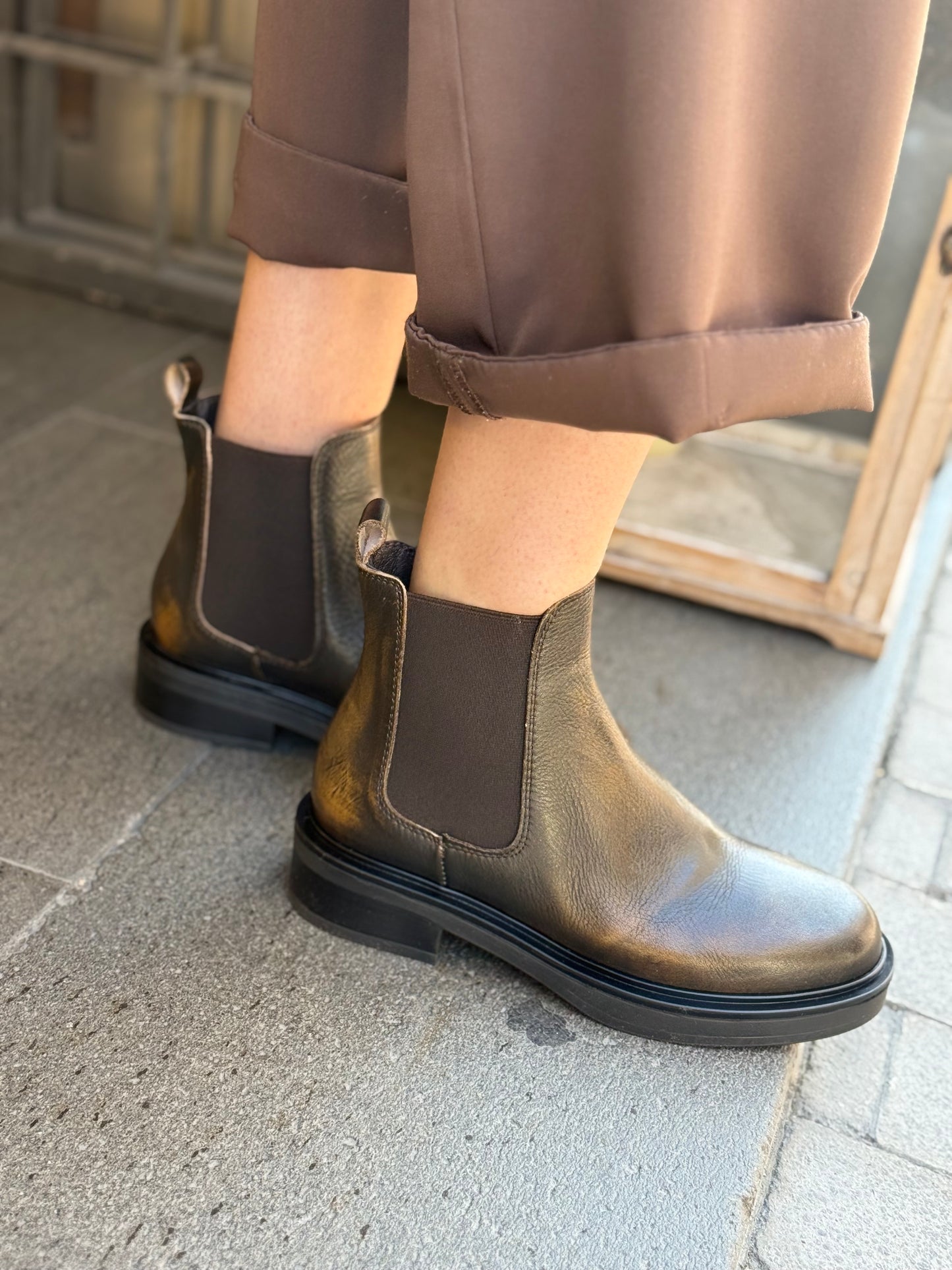 Stivaletto Beatles basso effetto invecchiato