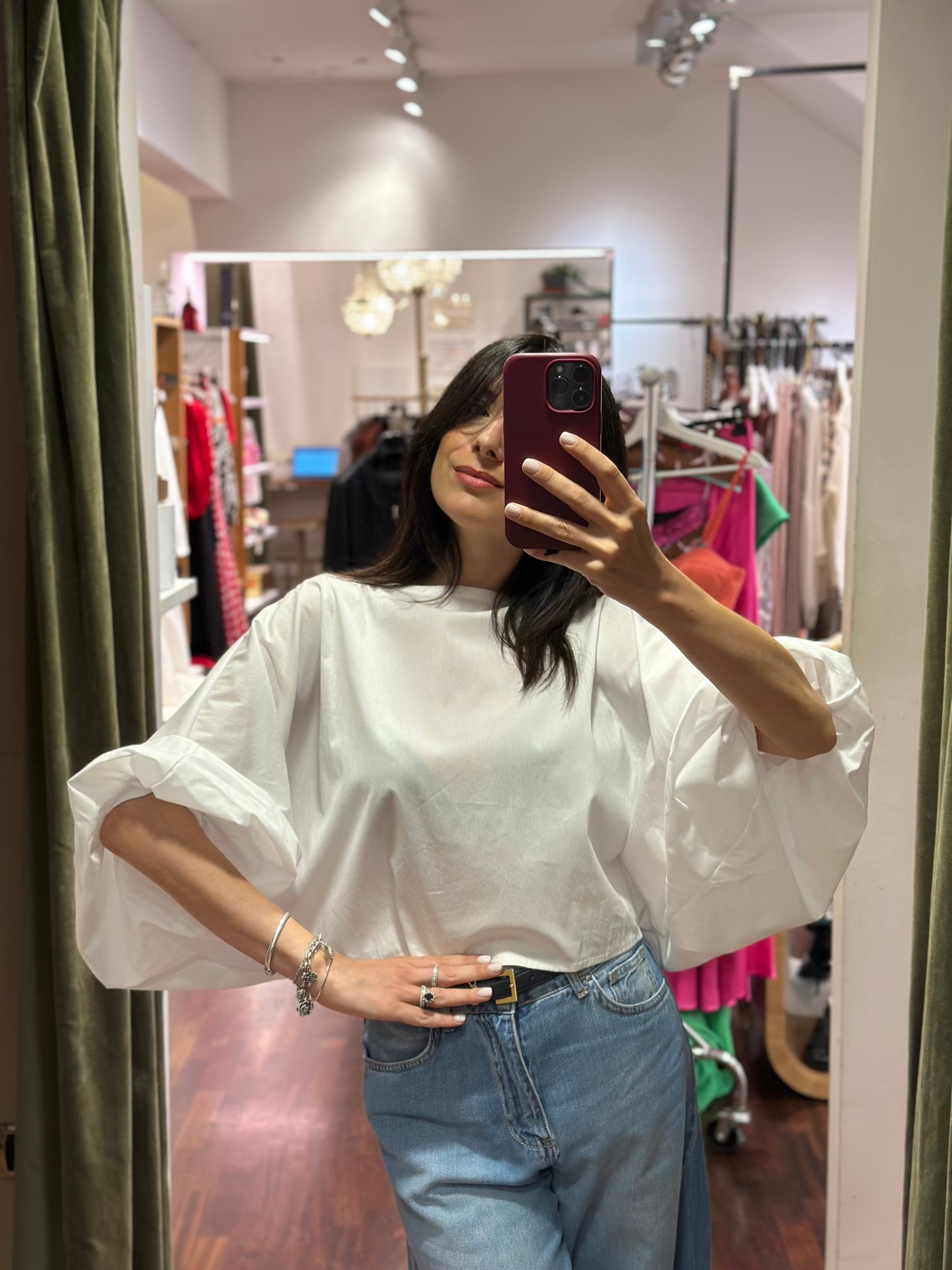 Blusa INES manica a palloncino (disponibile in altre varianti colori)
