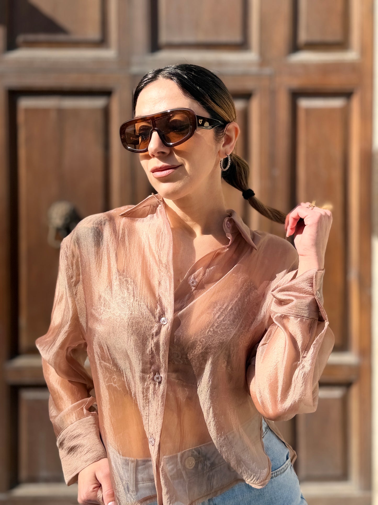 Tensione in Camicia + Top pizzo Bronzo