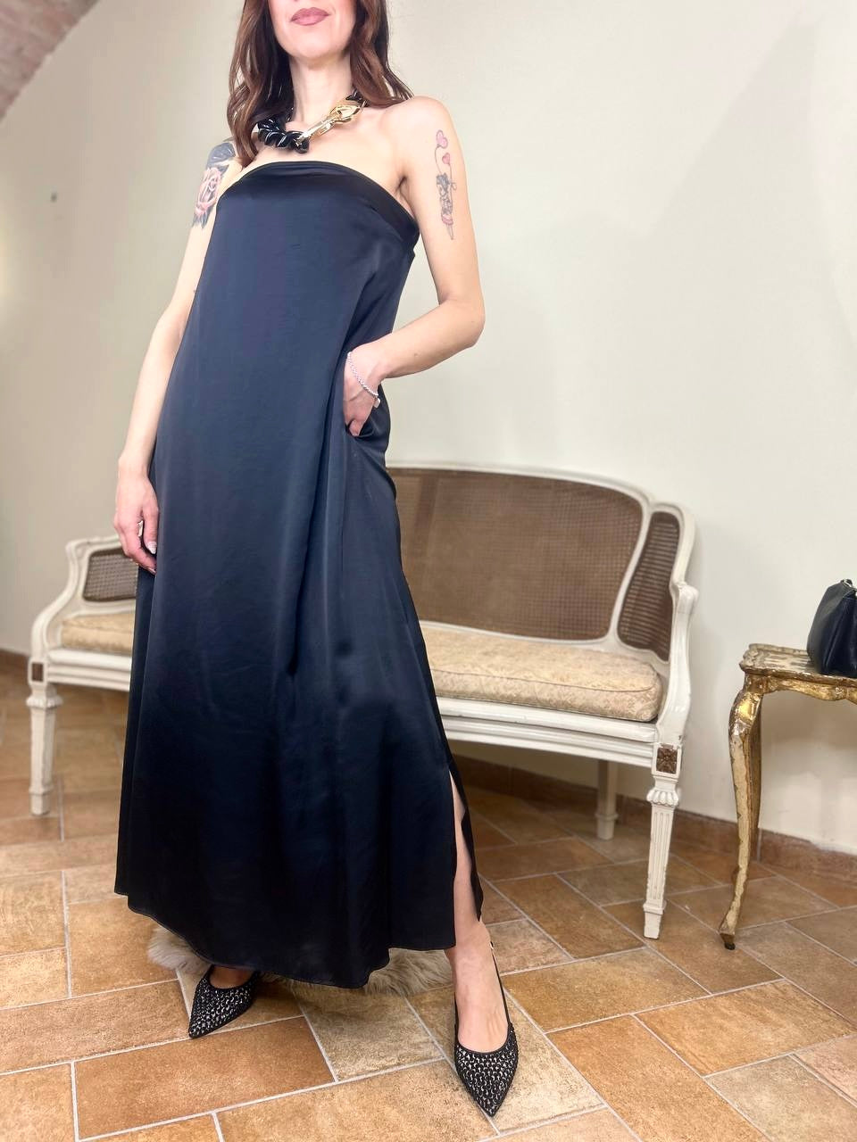 Anonyme Abito VISCOSE LONGDRESS black