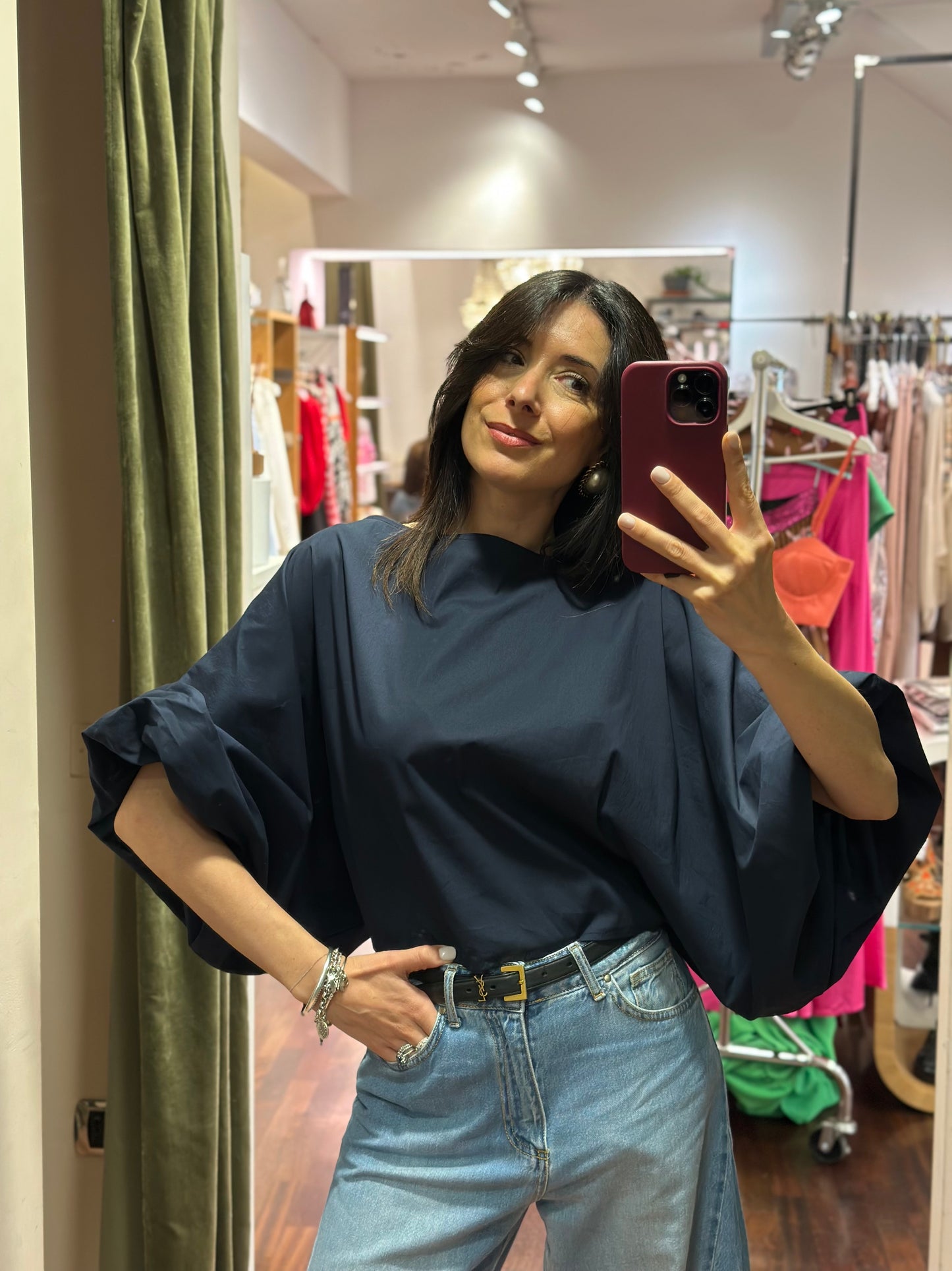 Blusa INES manica a palloncino (disponibile in altre varianti colori)