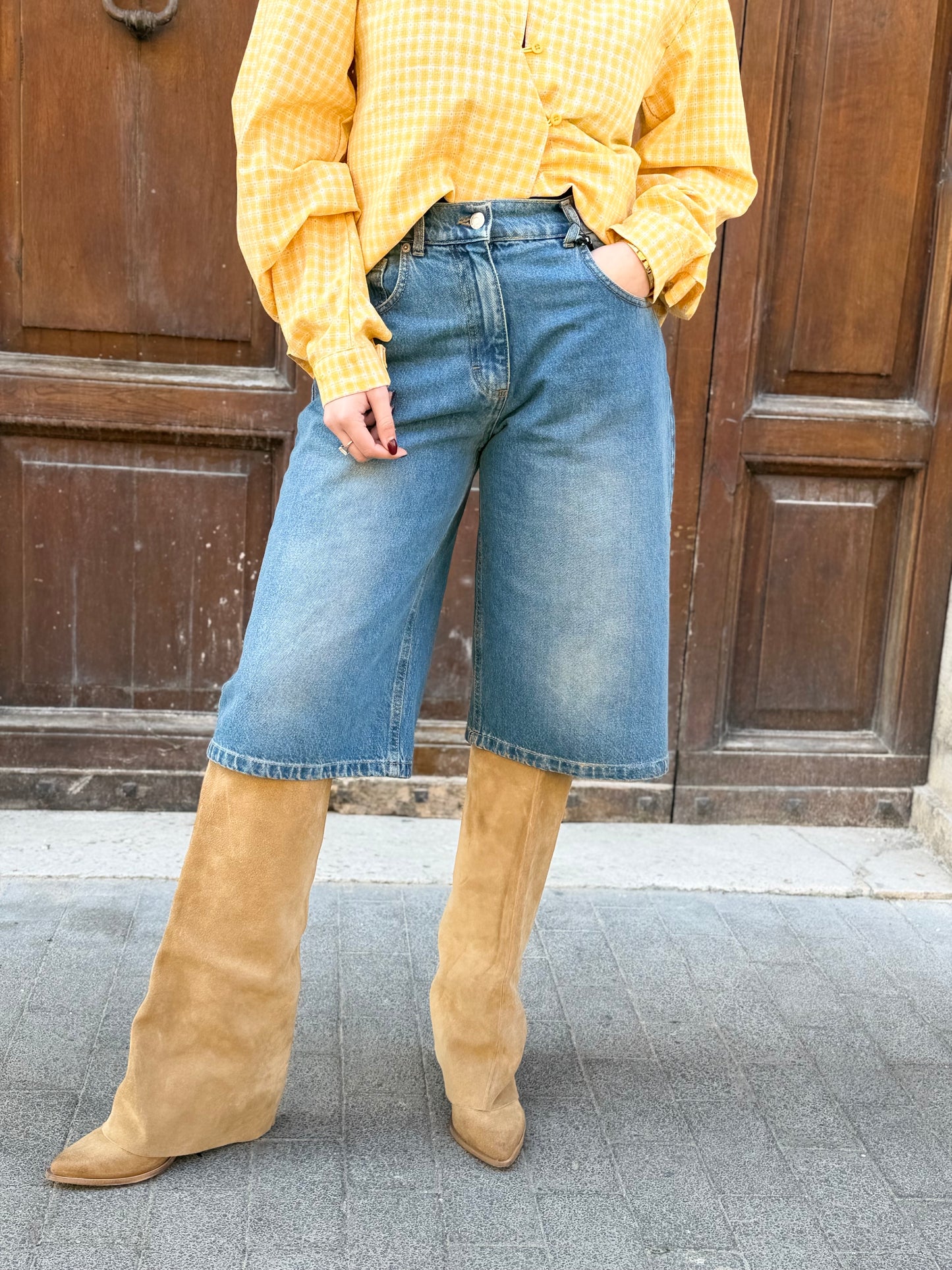 Haveone Bermuda KOJI in denim blu