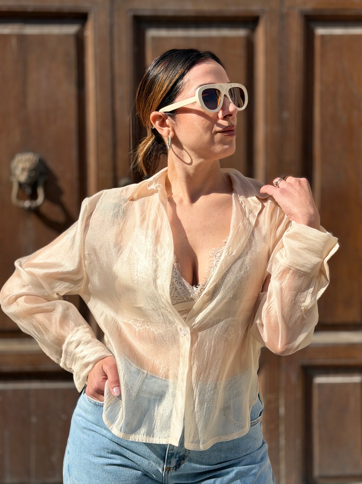 Tensione in Camicia + Top pizzo BURRO