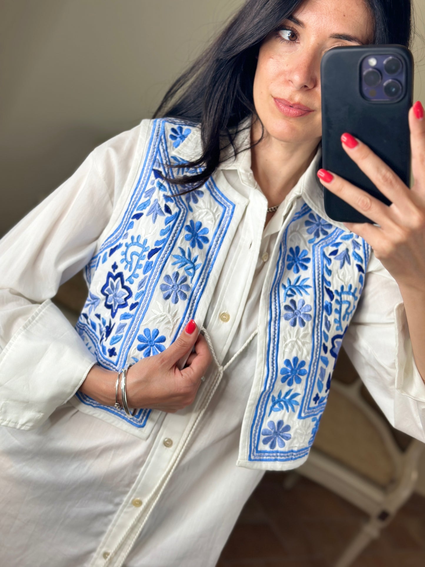 Formentera- Gilet ricamo