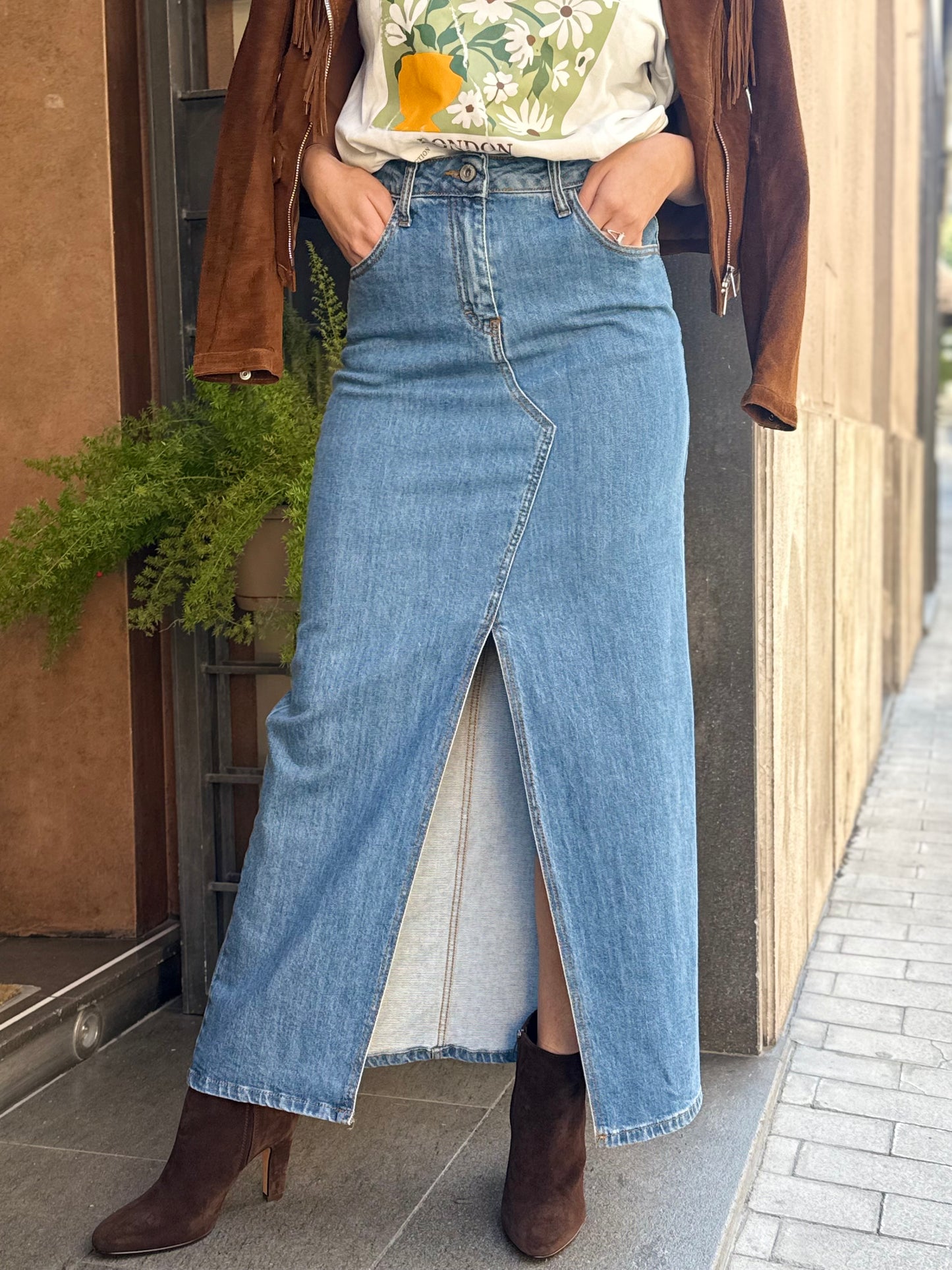 Gonna lunga in DENIM