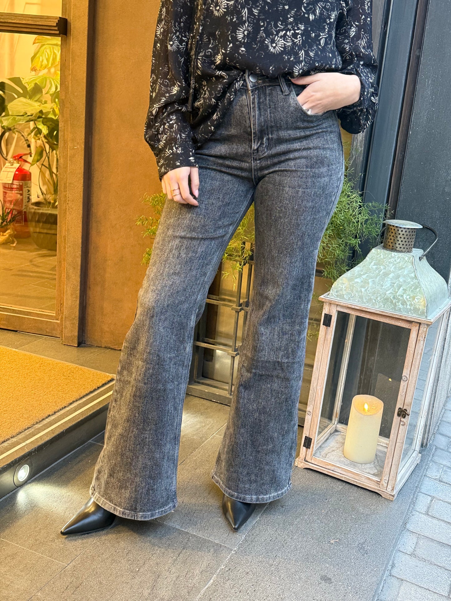 Jeans KELLY zampa GRIGIO