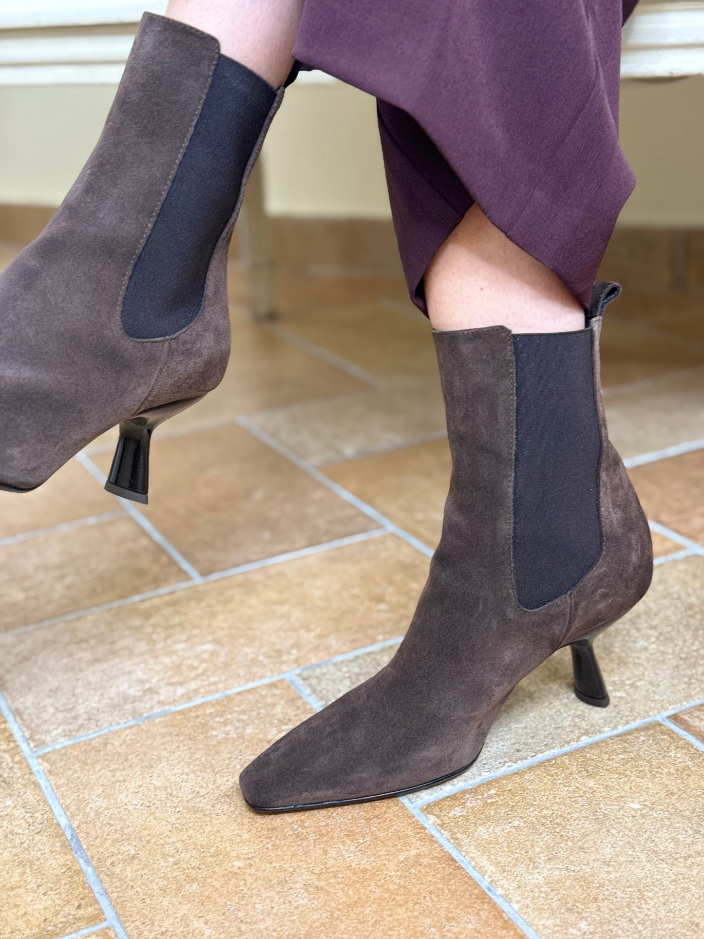 Elisa lanci stivaletto HELENE scamosciato MORO