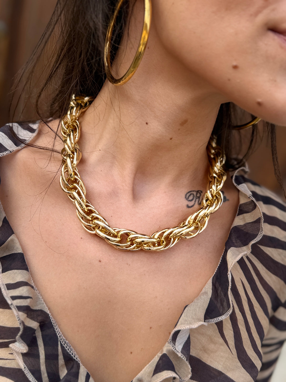 Collana con catena intrecciata ORO