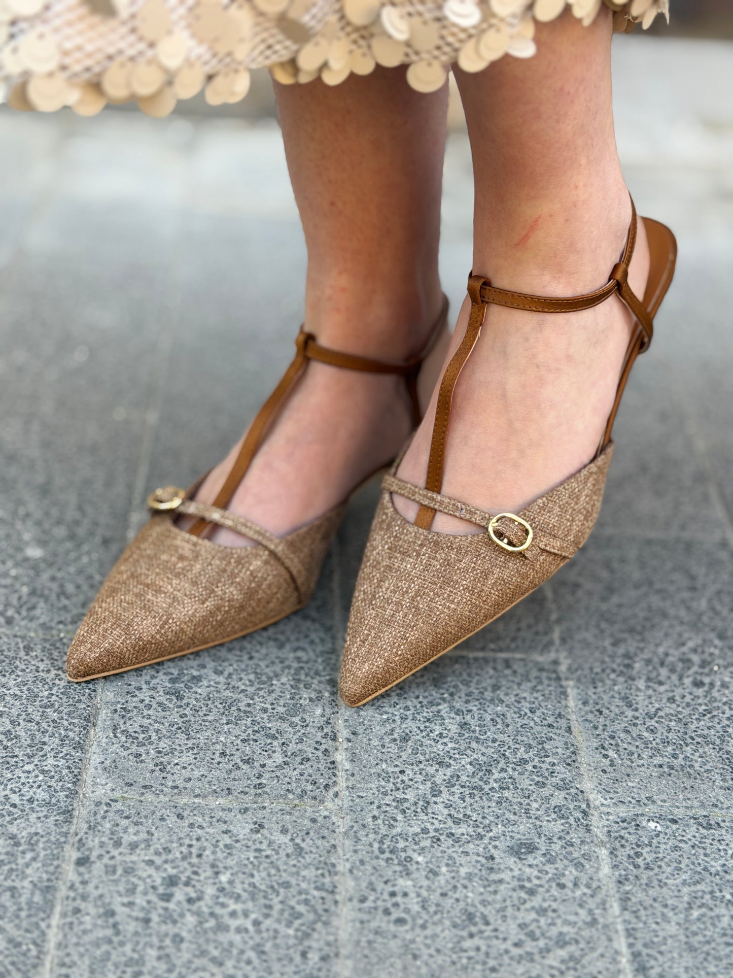 Ovyé Slingback lino Cuoio