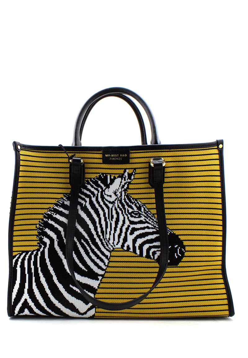 My Best Bag borsa shopping Atena Safari zebra