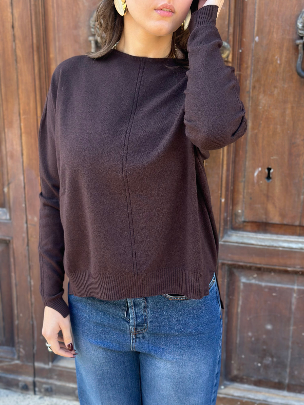 Tensione in maglia morbida MORO
