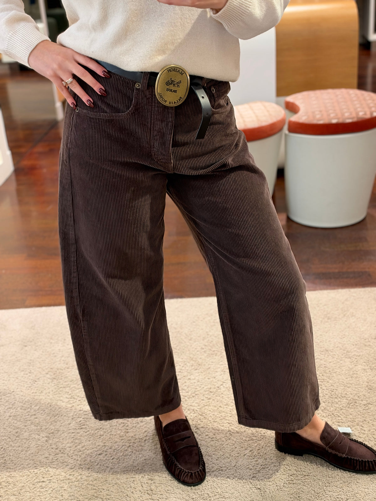 Tensione in pantalone mille righe MORO