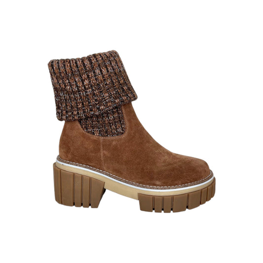 Rahya Grey Stivaletto suede camel