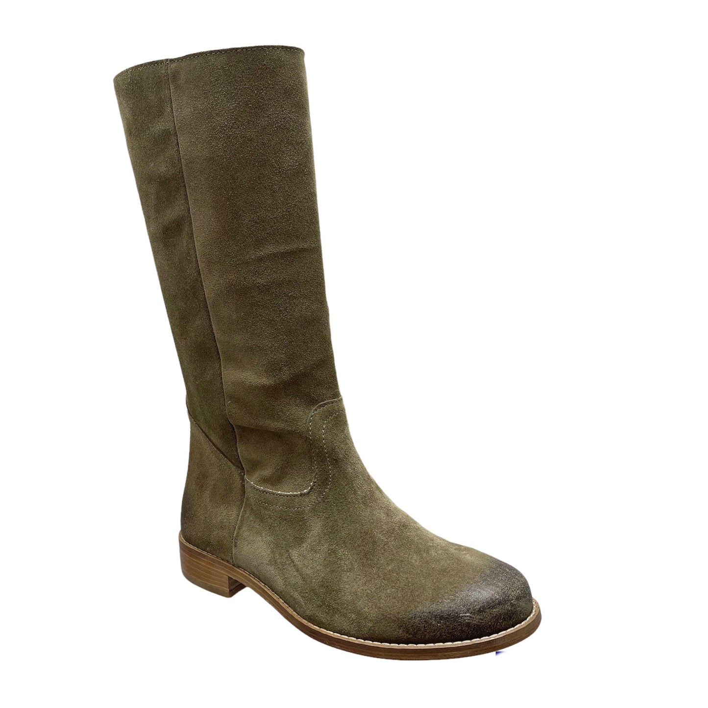 Curiositè stivale punta tonda camoscio